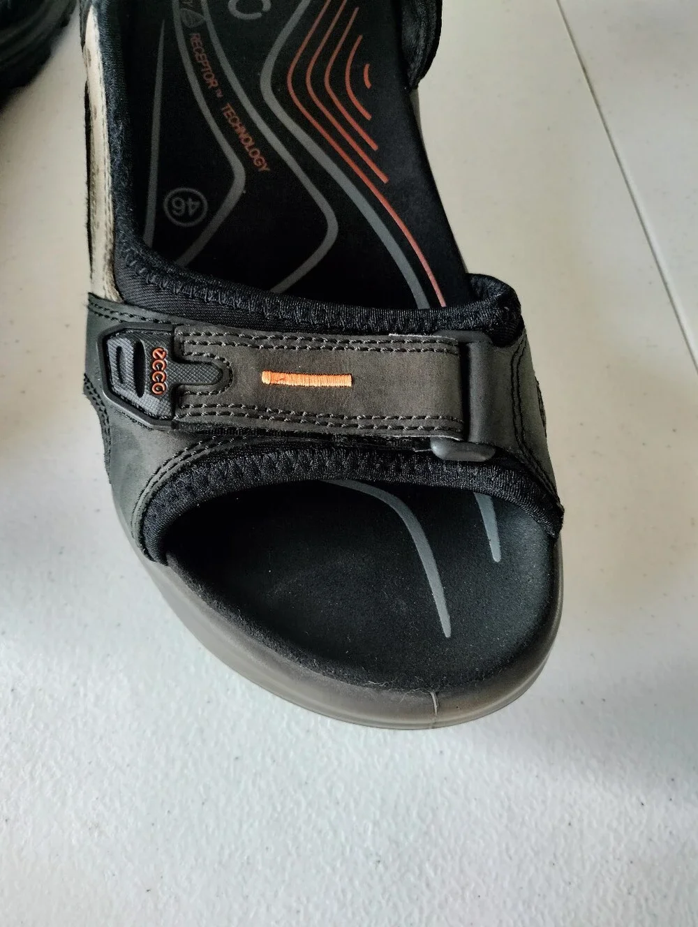 Ecco Yucatan Men's Black Sandals Eu 46/ US 12-12.5 Hiking Outdoors Camping
